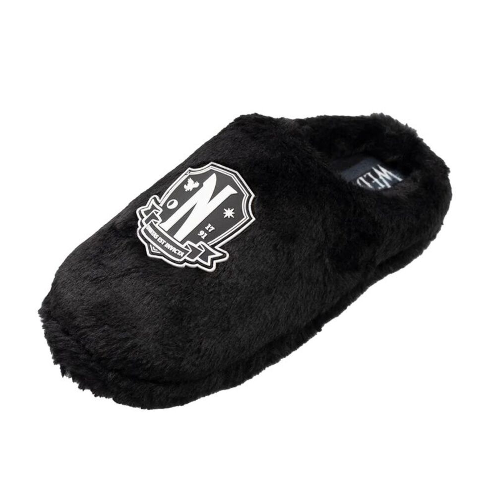 Wednesday Girls Logo Mule Slippers / Black